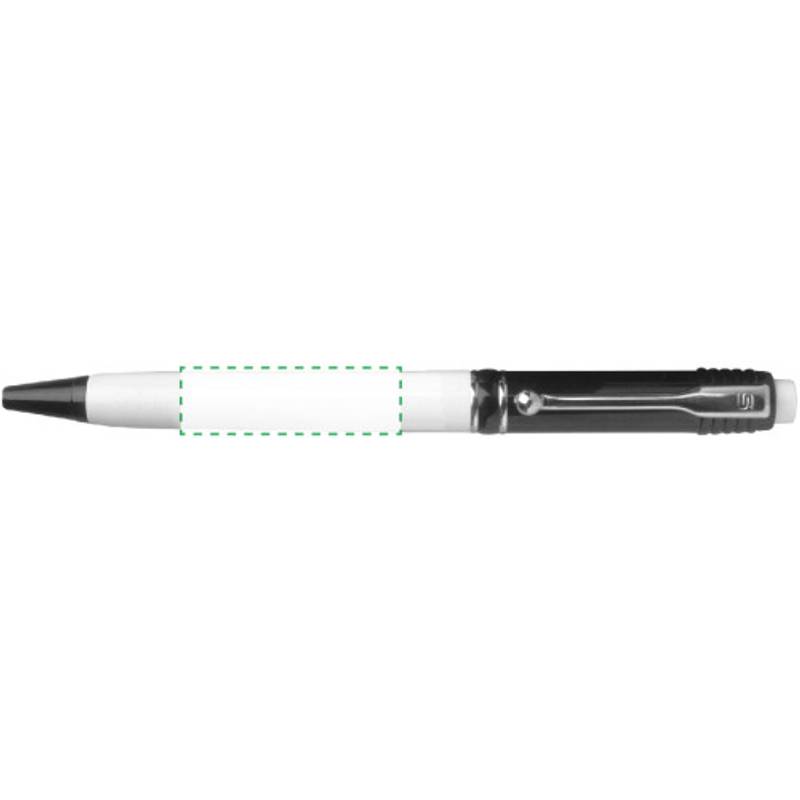 Plastové guľôčkové pero Stilolinea Brazil, biela / zelená