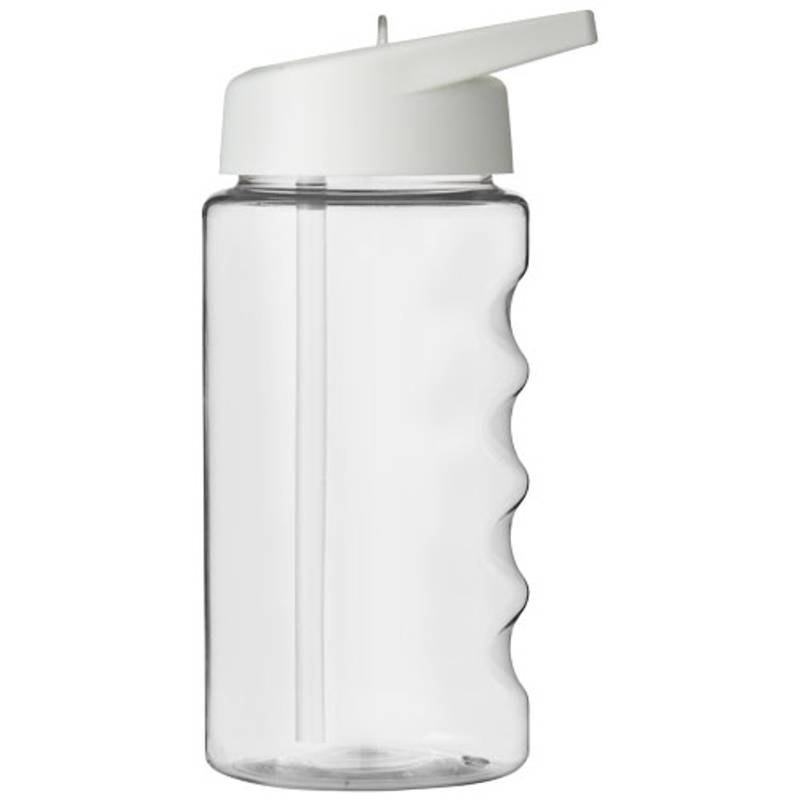 Športová fľaša s viečkom s náustkom H2O Bop 500 ml, transparentná / biela Športová fľaša s viečkom s náustkom H2O Bop 500 ml, transparentná / biela