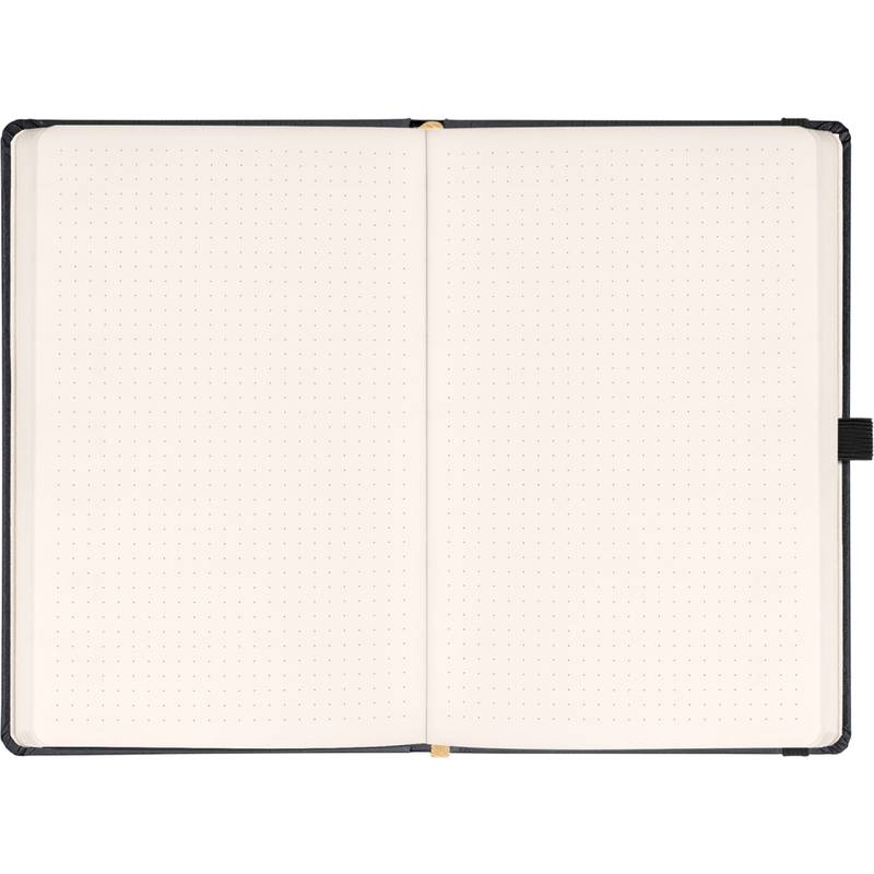 NOTIQUE Notes Balacron, černý, tečkovaný, 15 x 21 cm NOTIQUE Notes Balacron, černý, tečkovaný, 15 x 21 cm