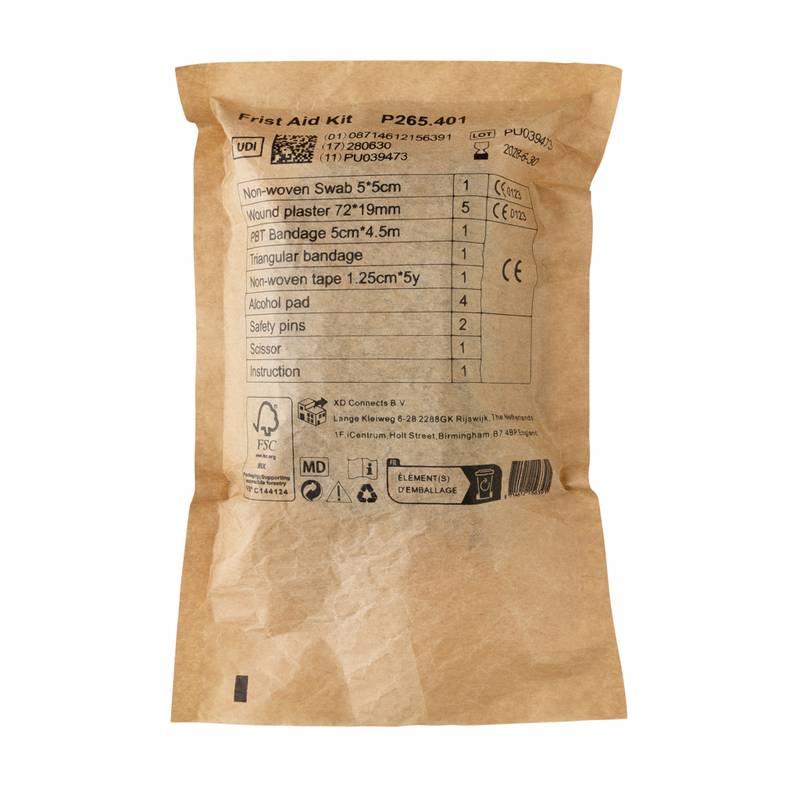 Lekárnička poštovej veľkosti z RCS recykl. PU nubuku, čierna Lekárnička poštovej veľkosti z RCS recykl. PU nubuku, čierna