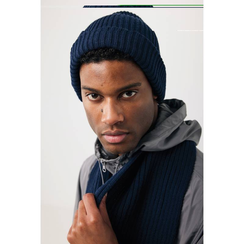 Pletená šála 180x25cm Impact z Polylana® AWARE™, modrá námořnická Pletená šála 180x25cm Impact z Polylana® AWARE™, modrá námořnická