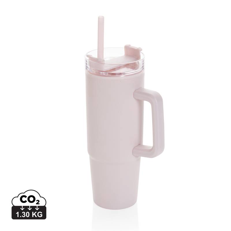 Termohrnek s madlem Tana 900ml z RCS plastu, růžová Termohrnek s madlem Tana 900ml z RCS plastu, růžová