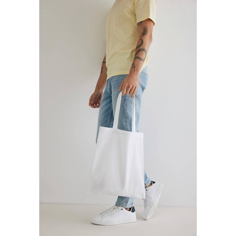 Taška Impact zo 145g recyklovanej bavlny AWARE™, biela Taška Impact zo 145g recyklovanej bavlny AWARE™, biela