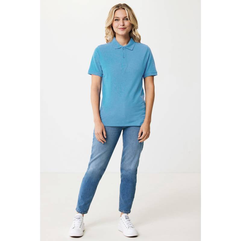 Polo tričko Iqoniq Yosemite z recykl. bavlny, modrá tranquil, 5XL Polo tričko Iqoniq Yosemite z recykl. bavlny, modrá tranquil, 5XL