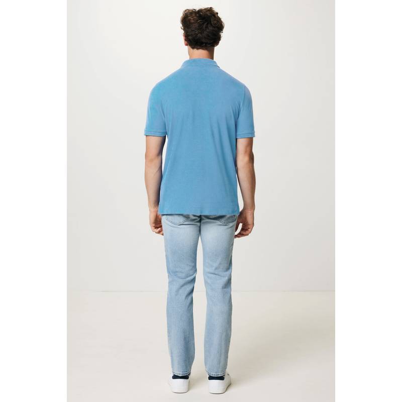 Polo tričko Iqoniq Yosemite z recykl. bavlny, modrá tranquil, 5XL Polo tričko Iqoniq Yosemite z recykl. bavlny, modrá tranquil, 5XL