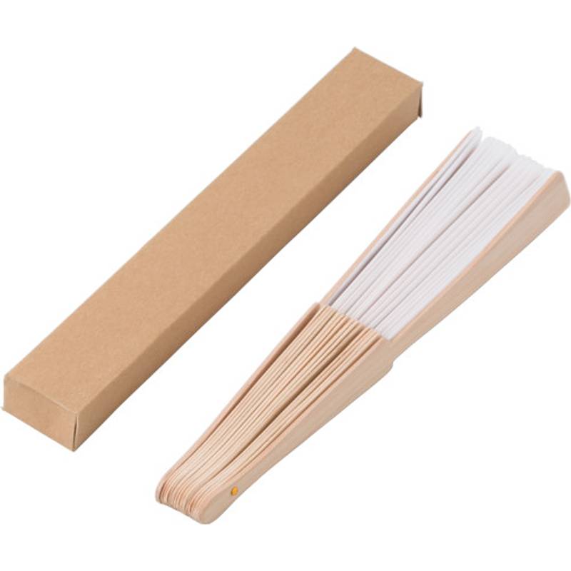 rPET ruční ventilátor Rosanne, bílá off rPET ruční ventilátor Rosanne, bílá off