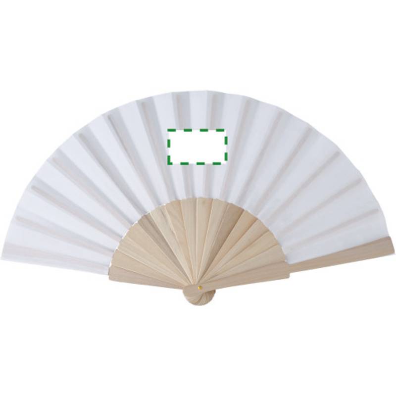 rPET ruční ventilátor Rosanne, bílá off rPET ruční ventilátor Rosanne, bílá off