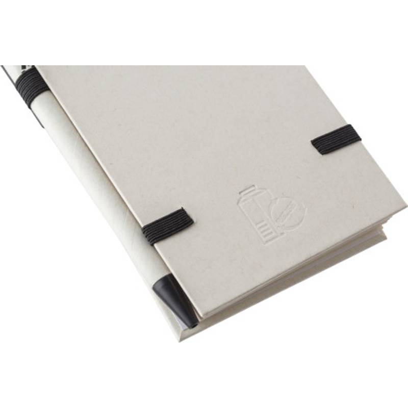 Zápisník z recyklovaného mléka Martha, černá - bílá Zápisník z recyklovaného mléka Martha, černá - bílá