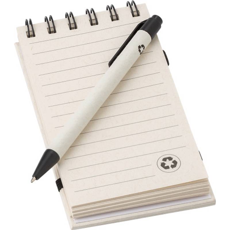 Zápisník z recyklovaného mléka Martha, černá - bílá Zápisník z recyklovaného mléka Martha, černá - bílá