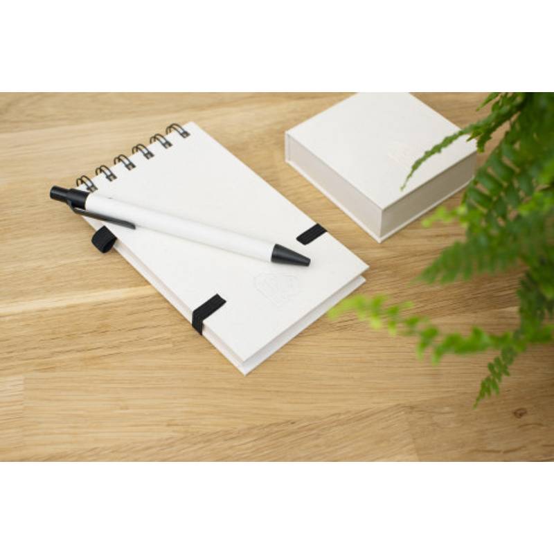 Zápisník z recyklovaného mléka Martha, černá - bílá Zápisník z recyklovaného mléka Martha, černá - bílá