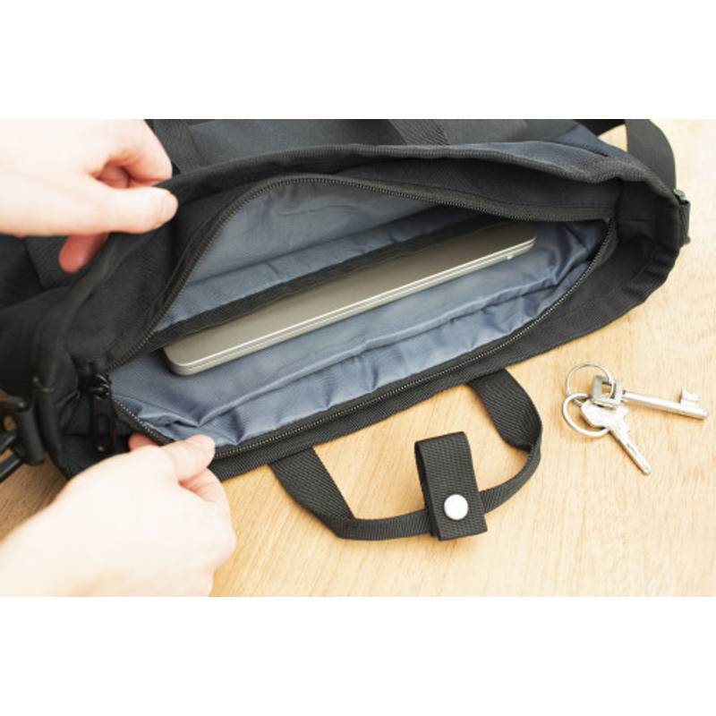 Polyesterová (900D) taška cez rameno Dean, čierna Polyesterová (900D) taška cez rameno Dean, čierna