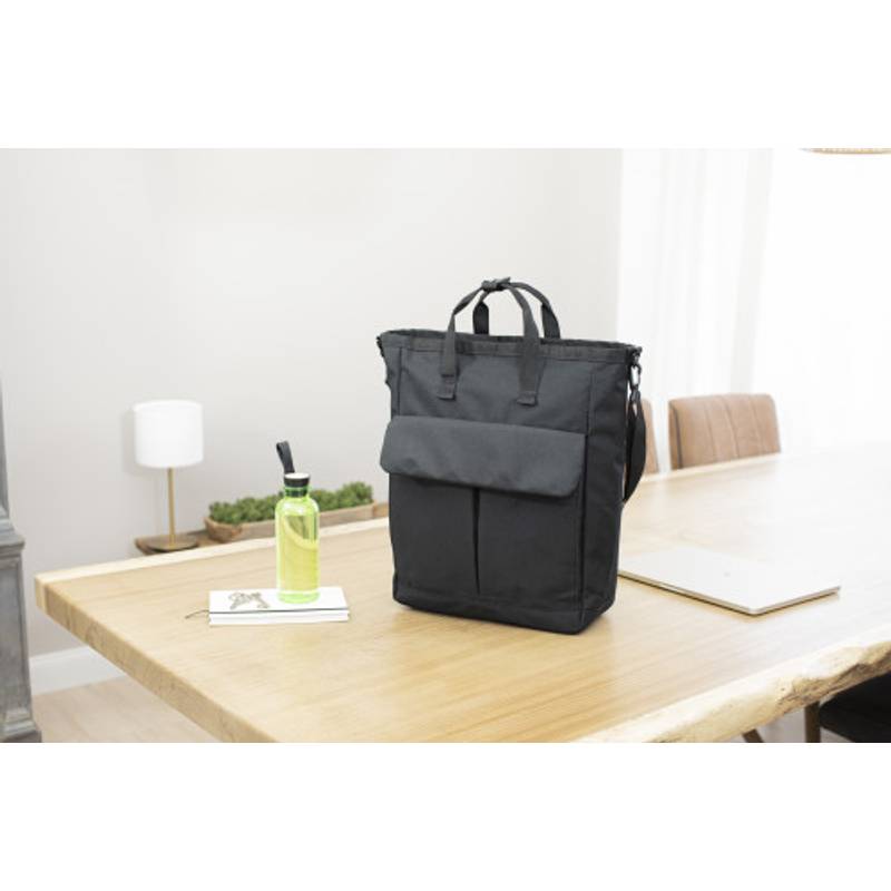 Polyesterová (900D) taška cez rameno Dean, čierna Polyesterová (900D) taška cez rameno Dean, čierna