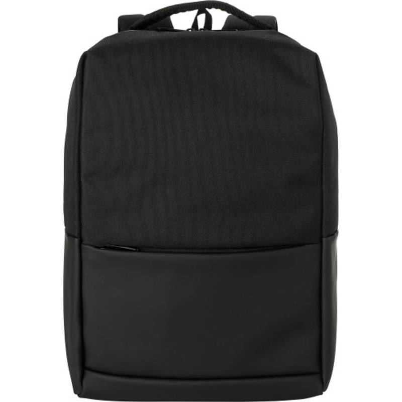 Polyesterový (600D) batoh na notebook Oscar, černá Polyesterový (600D) batoh na notebook Oscar, černá