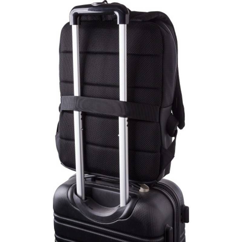 Polyesterový (600D) batoh na notebook Oscar, černá Polyesterový (600D) batoh na notebook Oscar, černá