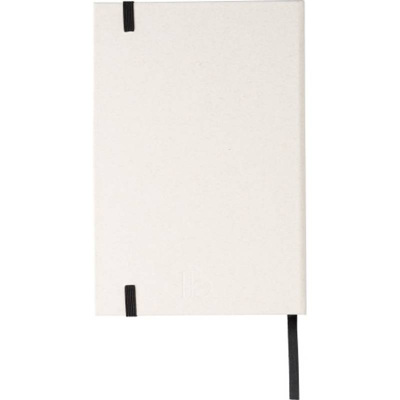 Recyklovaný kartonový zápisník A5 Hudson, černá - bílá Recyklovaný kartonový zápisník A5 Hudson, černá - bílá