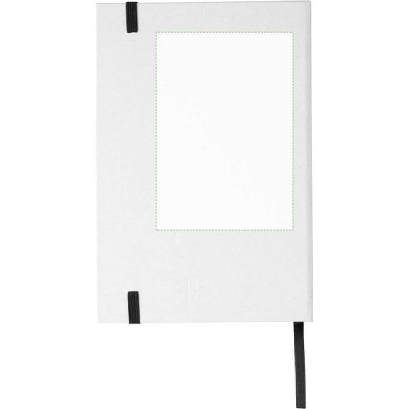 Recyklovaný kartonový zápisník A5 Hudson, černá - bílá Recyklovaný kartonový zápisník A5 Hudson, černá - bílá