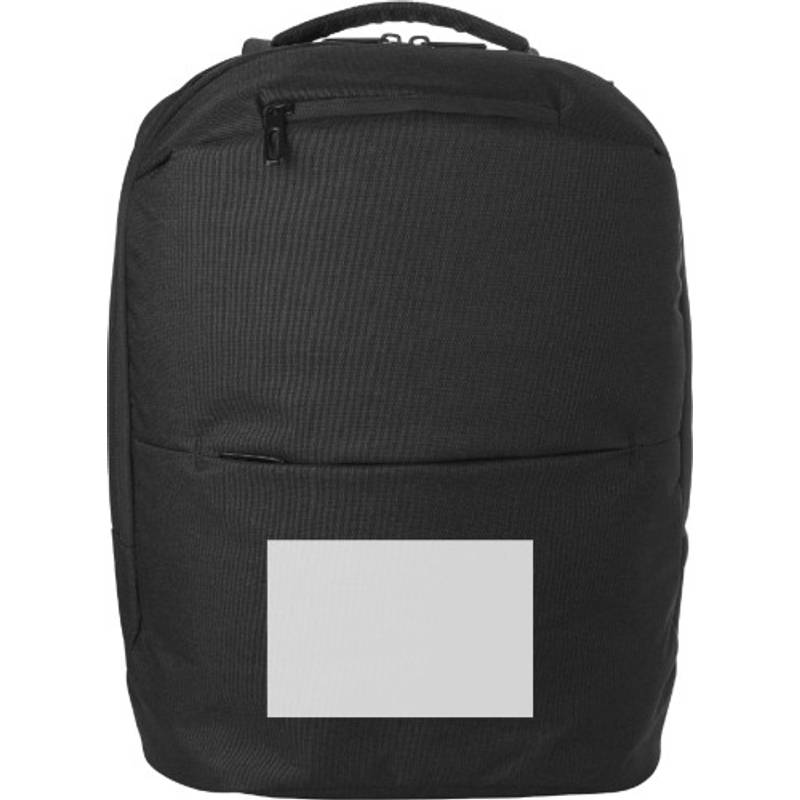Polyesterový (600D) batoh na notebook Nicolas, černá Polyesterový (600D) batoh na notebook Nicolas, černá