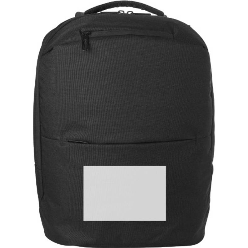 Polyesterový (600D) batoh na notebook Nicolas, černá Polyesterový (600D) batoh na notebook Nicolas, černá