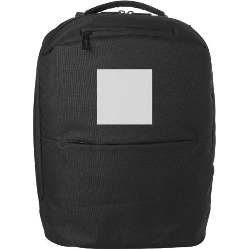 Polyesterový (600D) batoh na notebook Nicolas, černá Polyesterový (600D) batoh na notebook Nicolas, černá