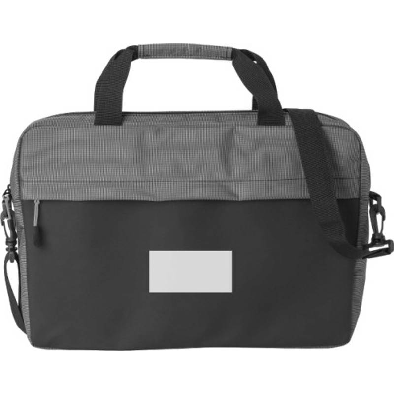 500D dvoubarevná taška na notebook Seren, šedá 500D dvoubarevná taška na notebook Seren, šedá