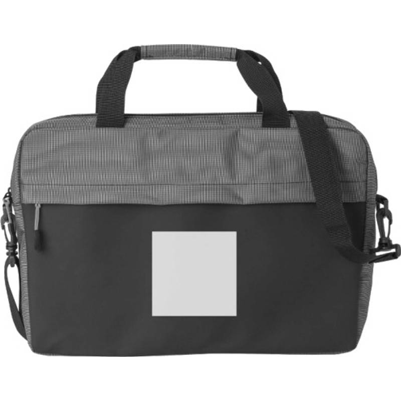 500D dvoubarevná taška na notebook Seren, šedá 500D dvoubarevná taška na notebook Seren, šedá