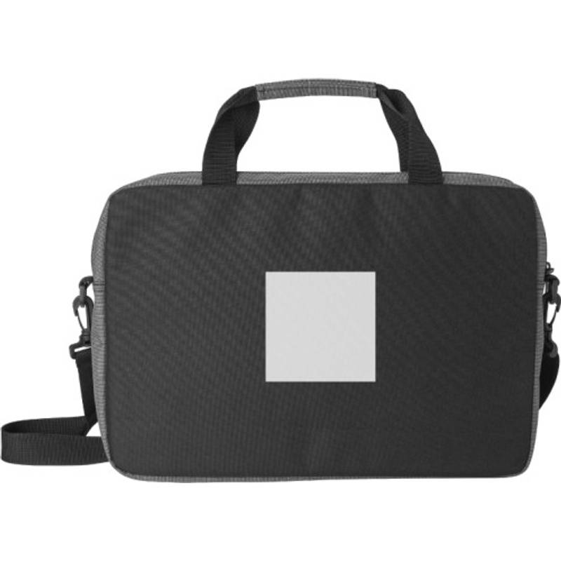 500D dvoubarevná taška na notebook Seren, šedá 500D dvoubarevná taška na notebook Seren, šedá