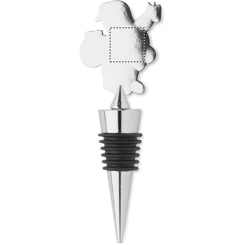 Zátka s vianočným motívom, sivá strieborná Zátka s vianočným motívom, sivá strieborná