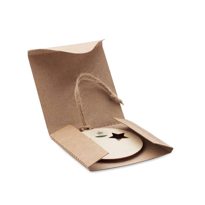 Dřevěná ozdoba, hnědá Dřevěná ozdoba, hnědá