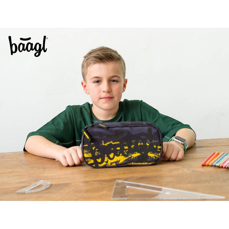 BAAGL - Školní penál etui Red Polygon BAAGL - Školní penál etui Red Polygon