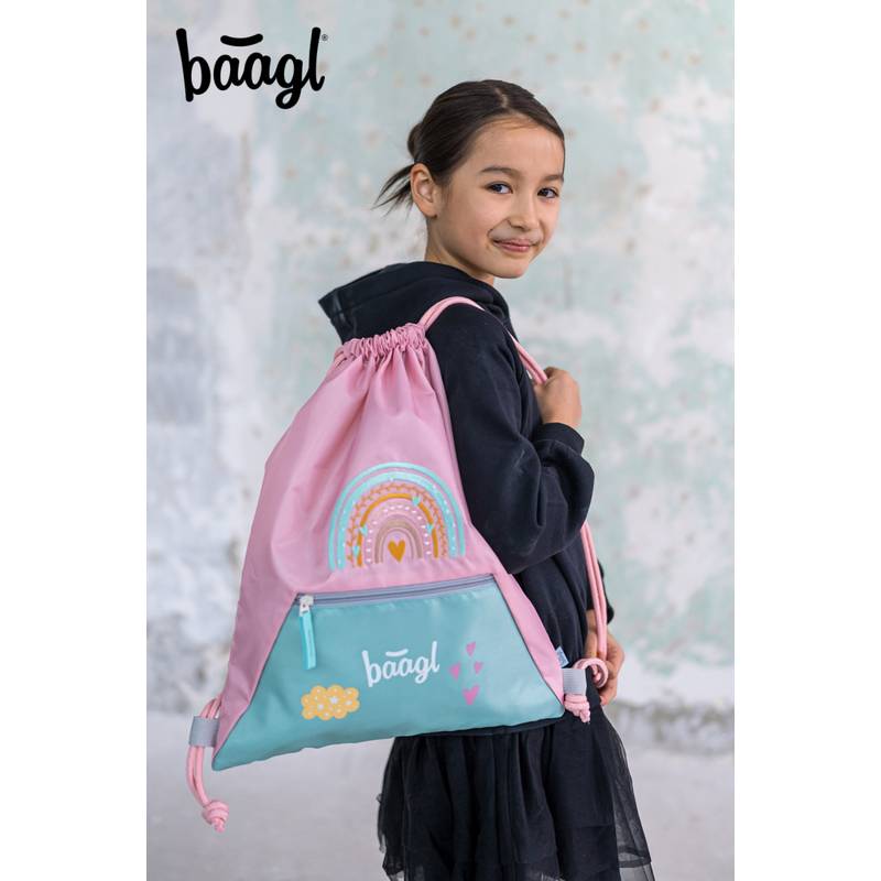 BAAGL - Vrecko s priehradkou na zips Dúha ružové BAAGL - Vrecko s priehradkou na zips Dúha ružové