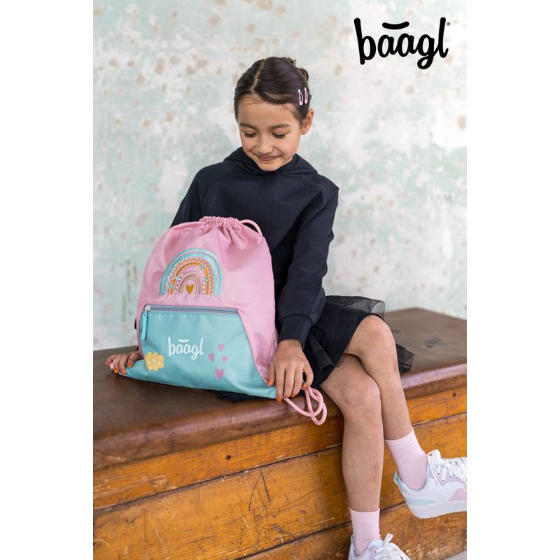 BAAGL - Vrecko s priehradkou na zips Dúha ružové BAAGL - Vrecko s priehradkou na zips Dúha ružové