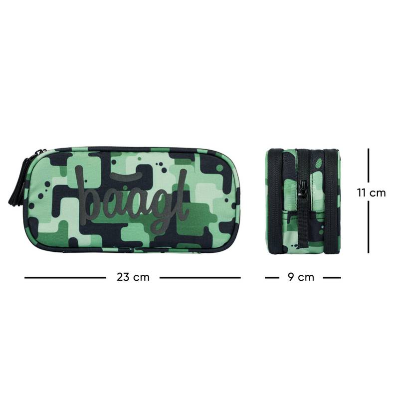 BAAGL - Studentský penál etui Green BAAGL - Studentský penál etui Green