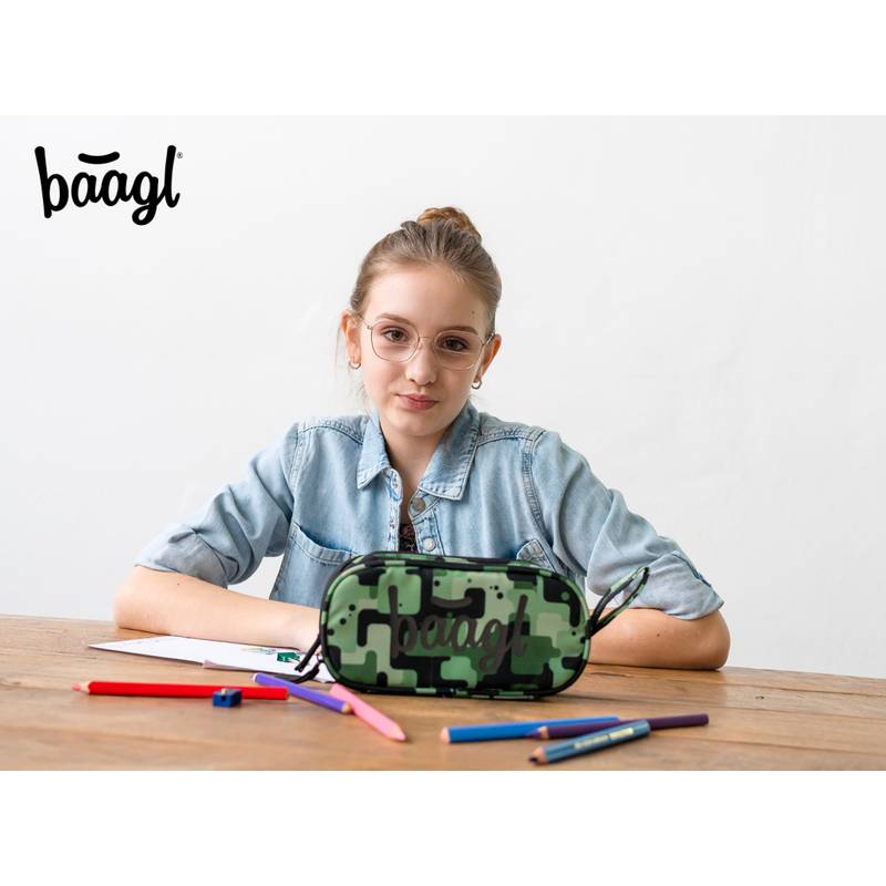 BAAGL - Studentský penál etui Green BAAGL - Studentský penál etui Green