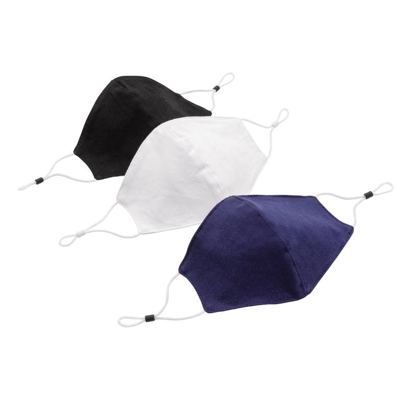 Dvojvrstvové bavlnené rúško, nastaviteľné šnúrky, biela Dvojvrstvové bavlnené rúško, nastaviteľné šnúrky, biela