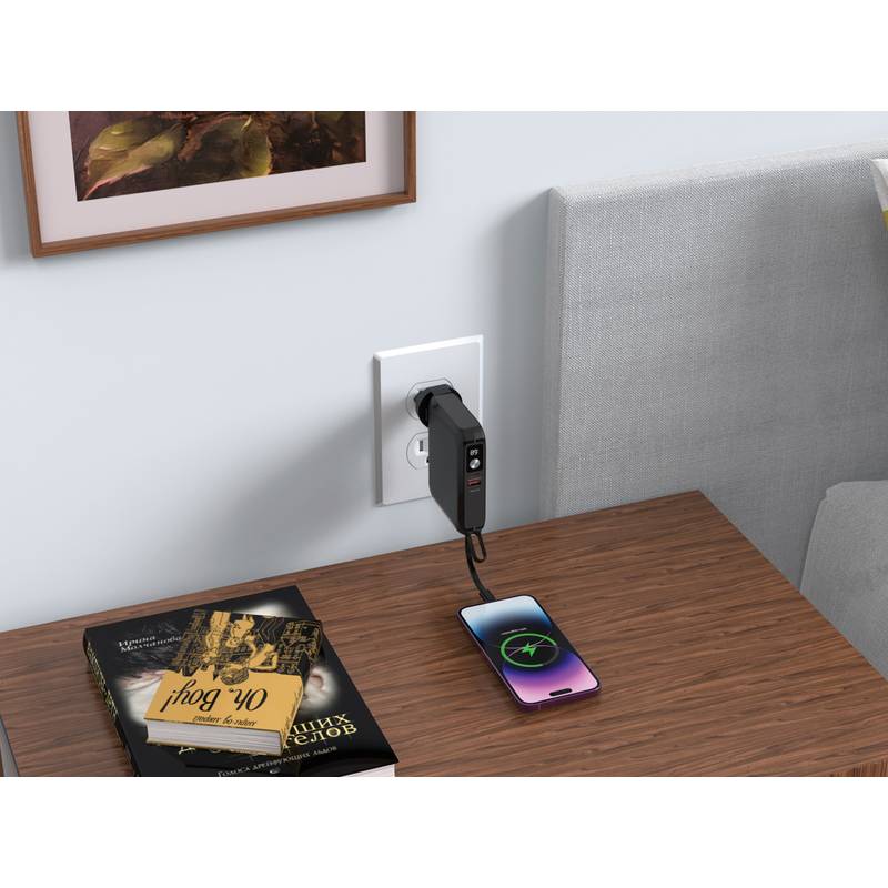 Univerzálna nabíjačka 5v1 65W 15000mAh Urban Vitamin Oxnard, čierna Univerzálna nabíjačka 5v1 65W 15000mAh Urban Vitamin Oxnard, čierna