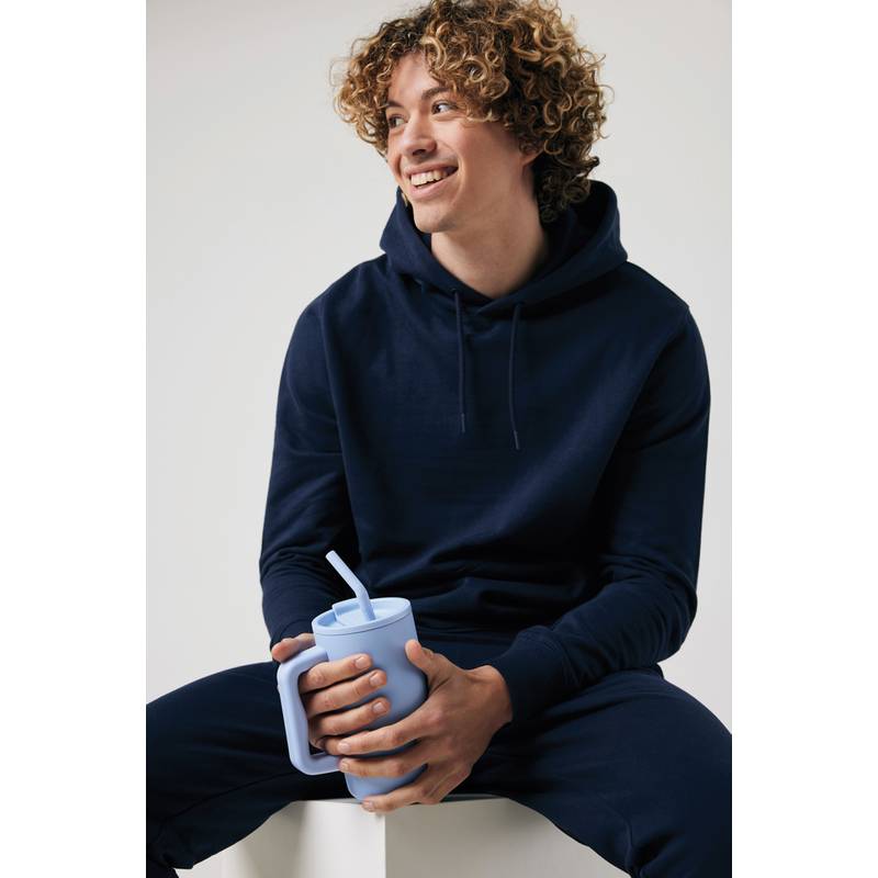 Hrnek Cube 800 ml z recykl. oceli s certifikací RCS, modrá světla Hrnek Cube 800 ml z recykl. oceli s certifikací RCS, modrá světla