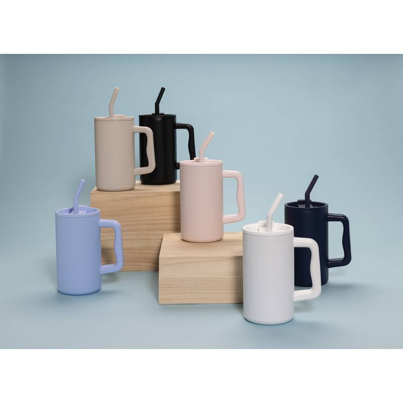 Hrnek Cube 800 ml z recykl. oceli s certifikací RCS, modrá světla Hrnek Cube 800 ml z recykl. oceli s certifikací RCS, modrá světla