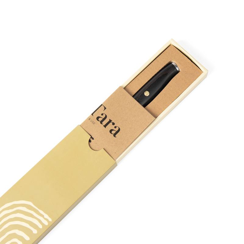 Kuchyňský nůž 8,5cm VINGA Tara z RCS recykl. oceli, černá Kuchyňský nůž 8,5cm VINGA Tara z RCS recykl. oceli, černá