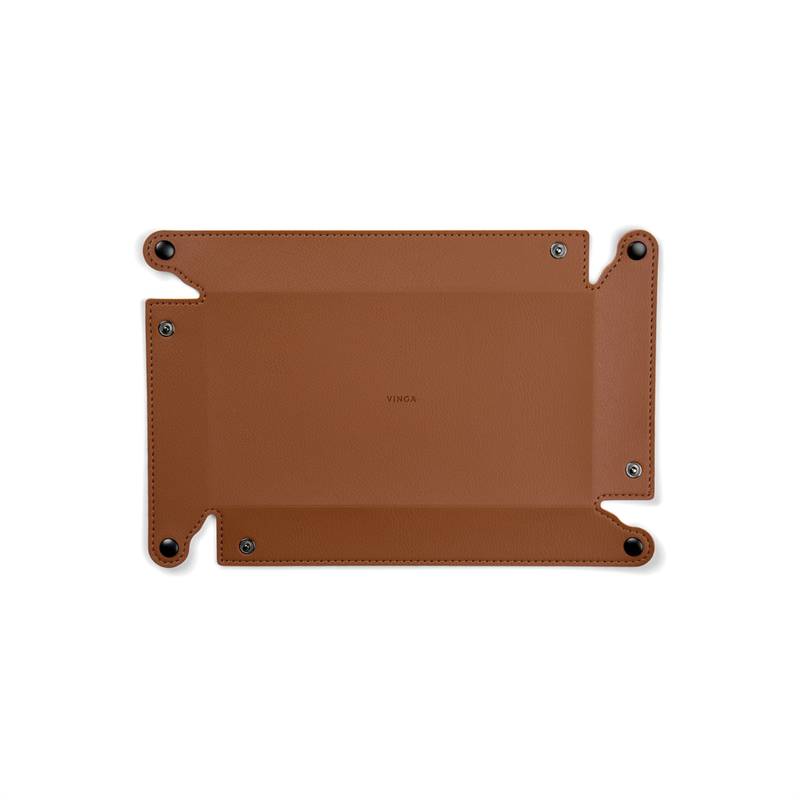 Podnos VINGA Timo z RCS RPET a PU, hnědá Podnos VINGA Timo z RCS RPET a PU, hnědá