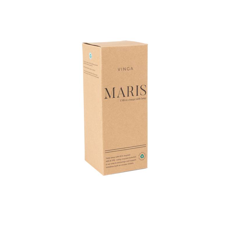 Stolní lampa VINGA Maris z RCS recykl. ABS, šedá stříbrná Stolní lampa VINGA Maris z RCS recykl. ABS, šedá stříbrná