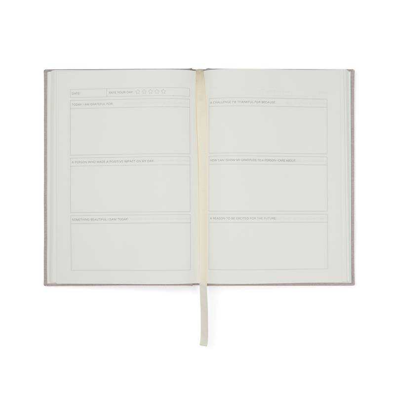 Deníkový zápisník VINGA Thankfulness z GRS recykl. papíru, hnědá béžová Deníkový zápisník VINGA Thankfulness z GRS recykl. papíru, hnědá béžová