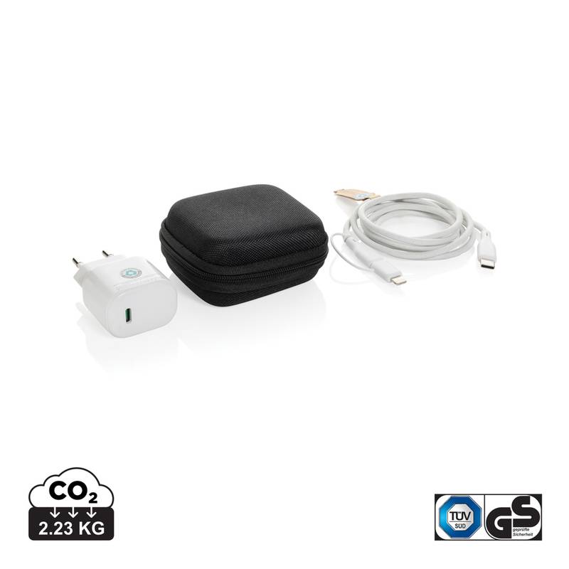 Nabíjacia sada 2ks Boost 20W USB C z RCS recykl. plastu, čierna Nabíjacia sada 2ks Boost 20W USB C z RCS recykl. plastu, čierna