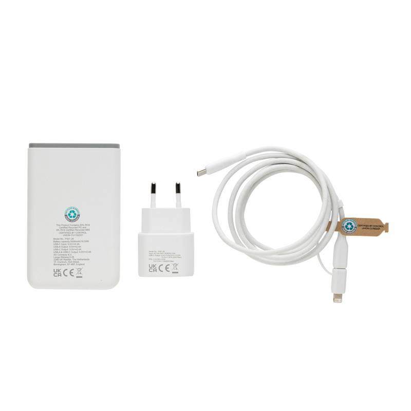 Nabíjacia sada 3ks Surge 20W USB C z RCS recykl. plastu, čierna Nabíjacia sada 3ks Surge 20W USB C z RCS recykl. plastu, čierna