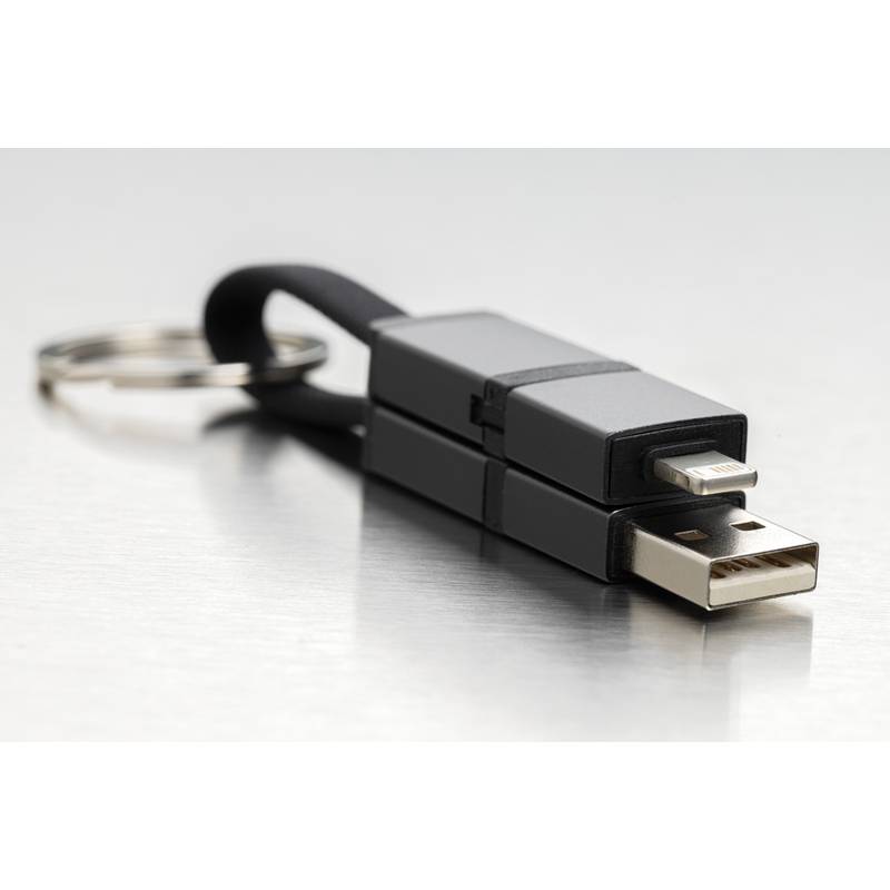 Rýchly nabíjací kábel Terra 4v1 60W z recykl. hliníka, sivá Rýchly nabíjací kábel Terra 4v1 60W z recykl. hliníka, sivá