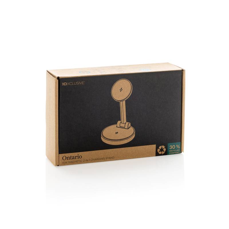 Stojanček Ontario s magnetickou bezdrôt. nabíjačkou 2v1, biela Stojanček Ontario s magnetickou bezdrôt. nabíjačkou 2v1, biela