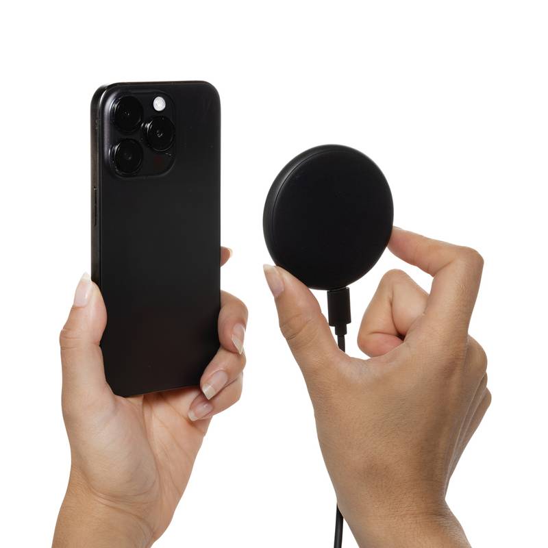 Nabíjacia podložka 3v1 15W Magnapad z RCS recykl. plastu, čierna Nabíjacia podložka 3v1 15W Magnapad z RCS recykl. plastu, čierna