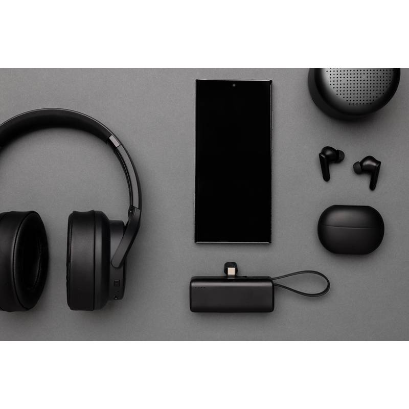 Powerbanka 3000mAh s USB C Powerlink z RCS recykl. plastu, čierna Powerbanka 3000mAh s USB C Powerlink z RCS recykl. plastu, čierna