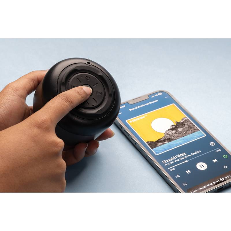 Bezdrôtový reproduktor 3W BeatBuddy z RCS recykl. plastu, sivá Bezdrôtový reproduktor 3W BeatBuddy z RCS recykl. plastu, sivá