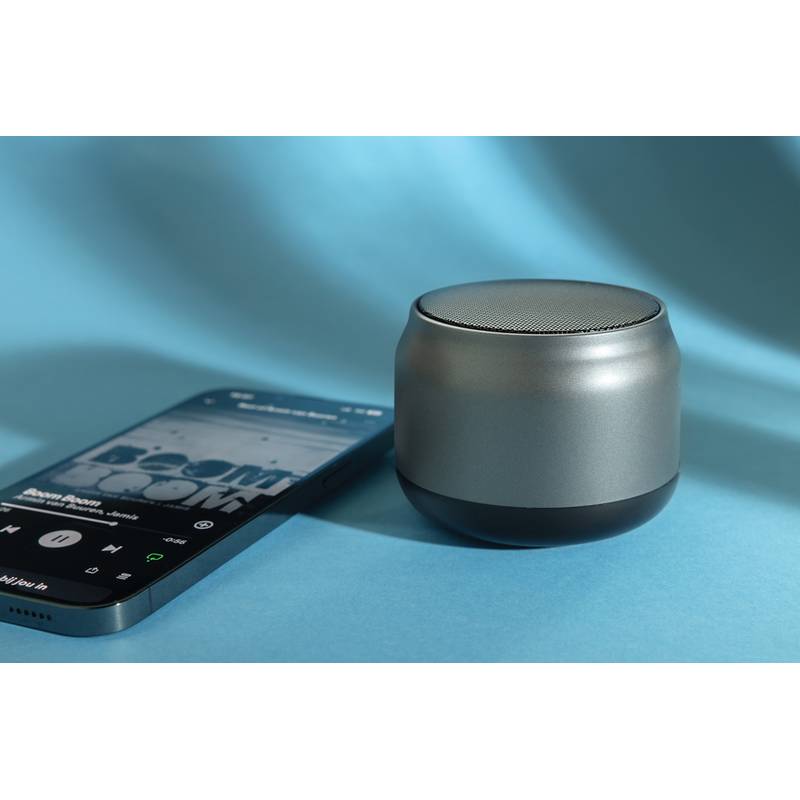 Bezdrôtový reproduktor 3W BeatBuddy z RCS recykl. plastu, sivá Bezdrôtový reproduktor 3W BeatBuddy z RCS recykl. plastu, sivá