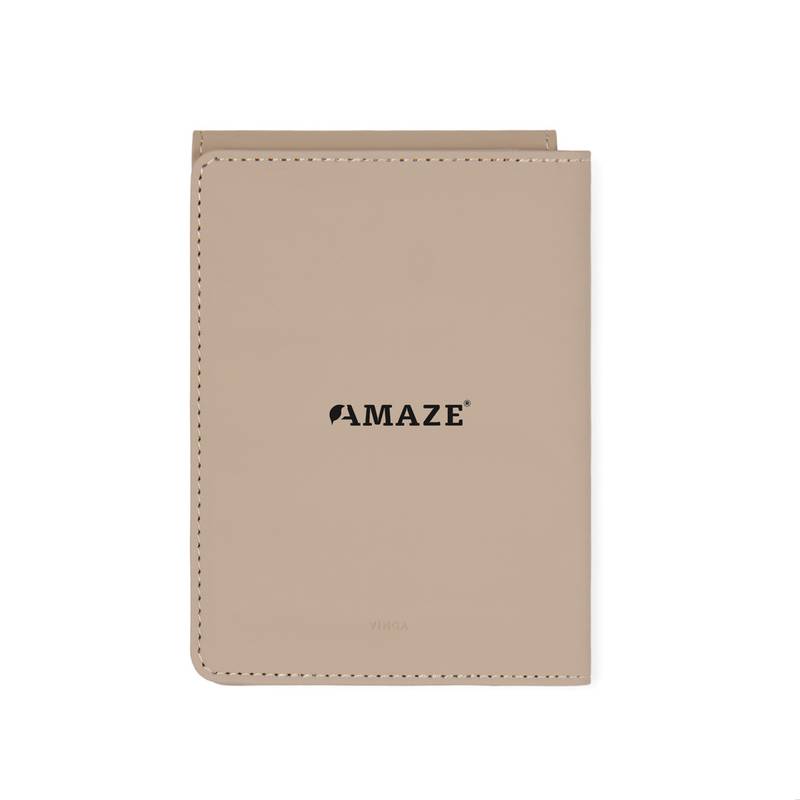 RFID obal na pas VINGA Baltimore z RCS recykl. polyesteru, hnedá greige RFID obal na pas VINGA Baltimore z RCS recykl. polyesteru, hnedá greige